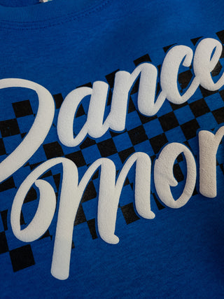 Dance Mom Puff And Rhinestone Blue Plush Crewneck Sweatshirt