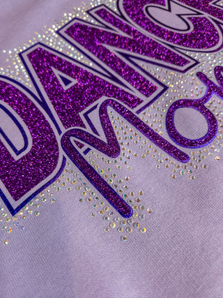 Dance Mom Rhinestone Orchid Half Zip Pullover - Ladies Fit