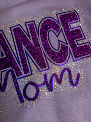 Dance Mom Rhinestone Orchid Half Zip Pullover - Ladies Fit