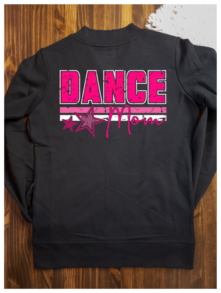 Dance Mom Black French Terry Bomber Zip-Up