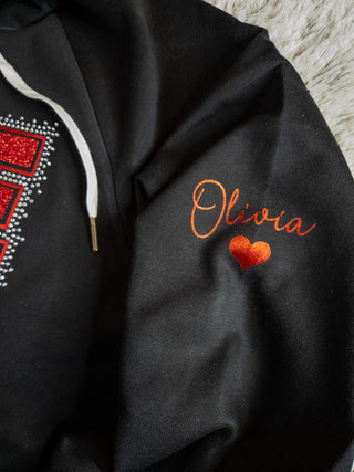 Gibbon Dance Mom Rhinestone Black Cowl Neck