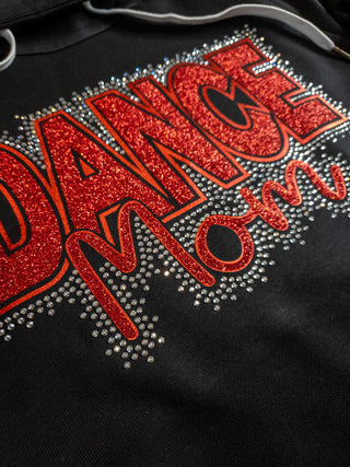 Gibbon Dance Mom Rhinestone Black Cowl Neck