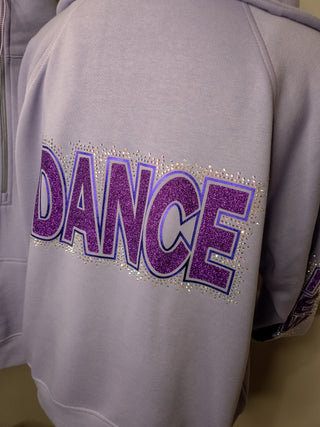 Dance Rhinestone Orchid Half Zip Pullover - Ladies Fit