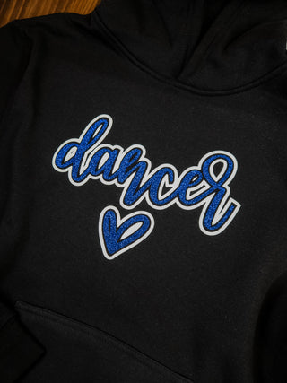 Dancer Sparkle & Puff Plush Black Sweatshirt - More Options