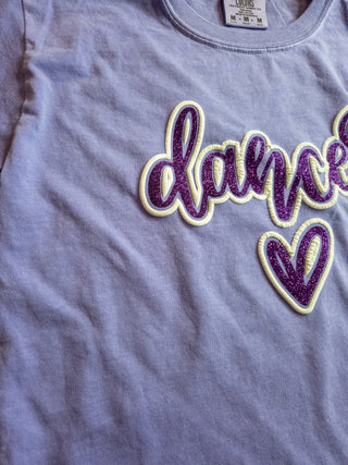 Dancer Sparkle And Puff Violet Dyed Tee