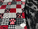 Black Paw Embossed Minky