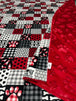 Red Paw Embossed Minky