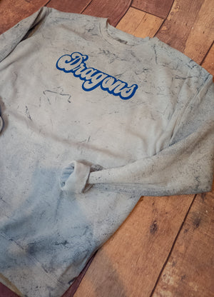 Dragons Dusty Blue Colorblast Crewneck Sweatshirt - ADULT LARGE