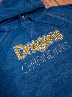 Dragons Grandma Rhinestone Fleece Hoodie