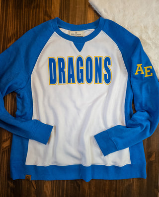 XL Dragons AE Blue League Crewneck - Ladies Fit