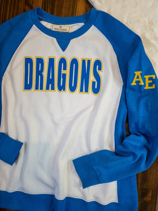XL Dragons AE Blue League Crewneck - Ladies Fit