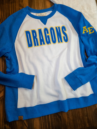 XL Dragons AE Blue League Crewneck - Ladies Fit