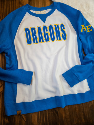 XL Dragons AE Blue League Crewneck - Ladies Fit