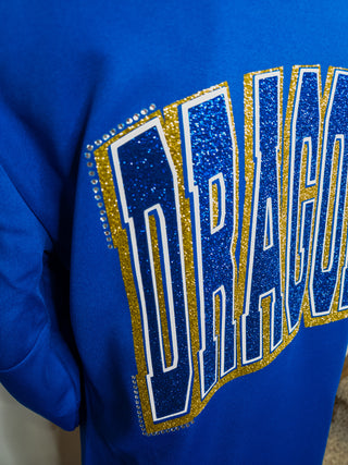 Dragons Rhinestone Full Zip Blue Jacket