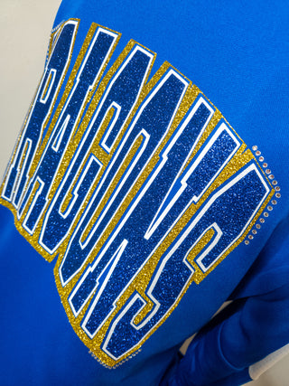 Dragons Rhinestone Full Zip Blue Jacket