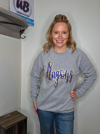 Dragons Sparkle & Puff Sponge Fleece Crewneck Sweatshirt