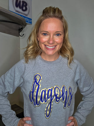 Dragons Sparkle & Puff Sponge Fleece Crewneck Sweatshirt