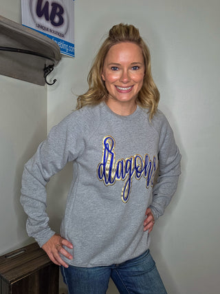 Dragons Sparkle & Puff Sponge Fleece Crewneck Sweatshirt