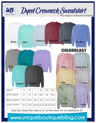 Pheasants Rhinestone Dyed Crewneck Sweatshirt