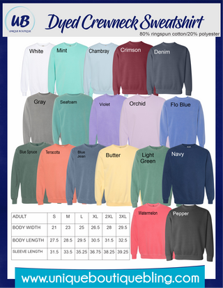 New Ulm Eagles Dyed Violet Crewneck Sweatshirt