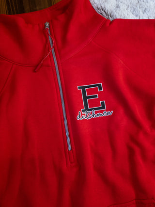 E Dutchmen Red Half Zip Pullover - Ladies Fit