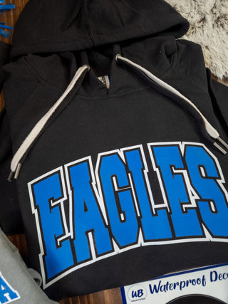 Eagles Black Double Lace Sweatshirt - Blue Print