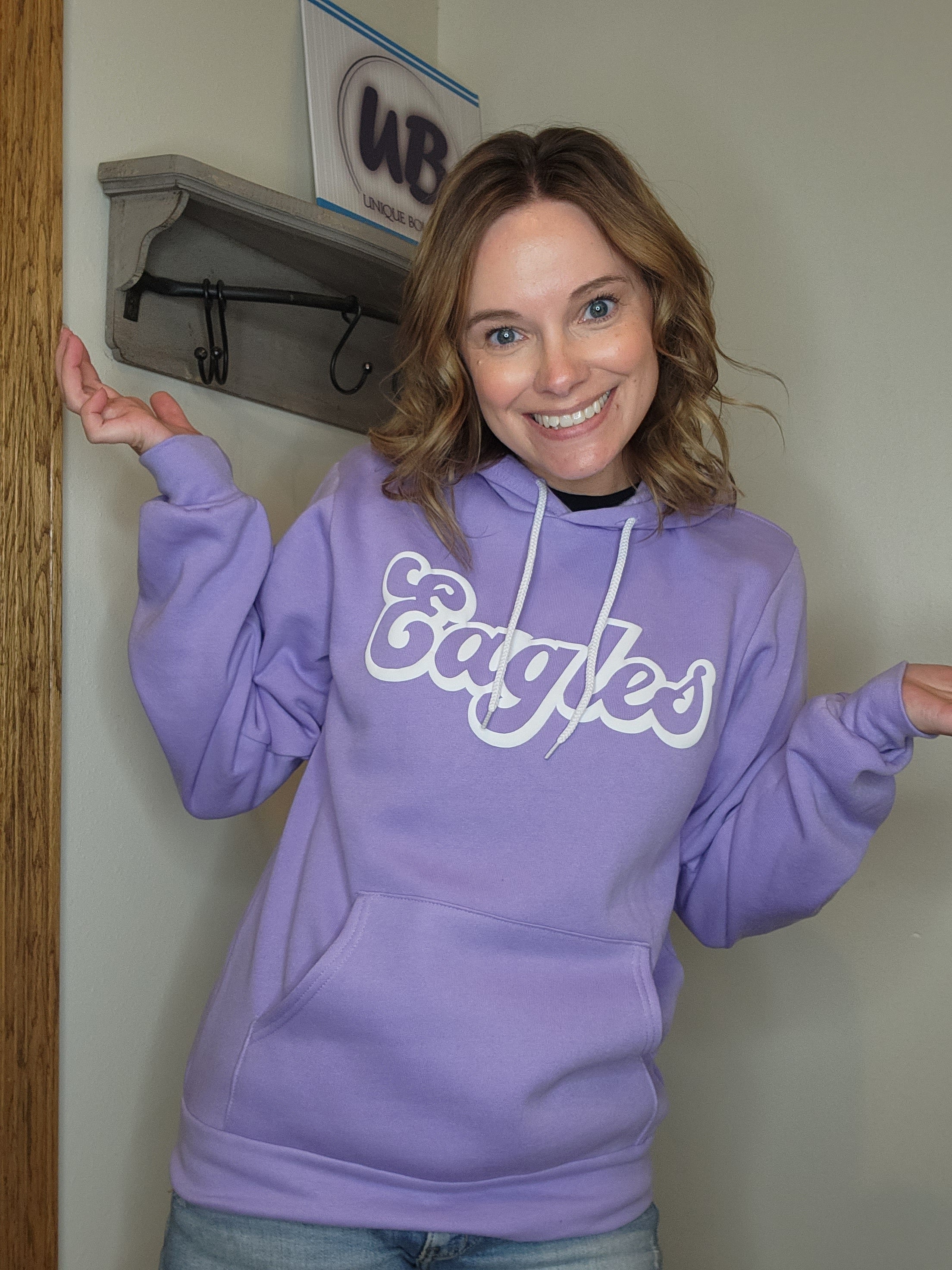 Eagles Lavendar Fleece Hoodie – Unique Boutique