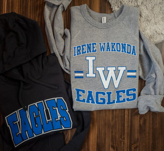 Irene Wakonda Eagles Distressed Crewneck Sweatshirt