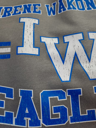 Irene Wakonda Eagles Dyed Fleece Gray Crewneck Sweatshirt