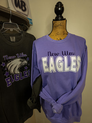 New Ulm Eagles Dyed Violet Crewneck Sweatshirt