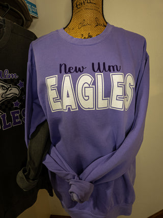 New Ulm Eagles Dyed Violet Crewneck Sweatshirt