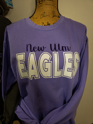 New Ulm Eagles Dyed Violet Crewneck Sweatshirt
