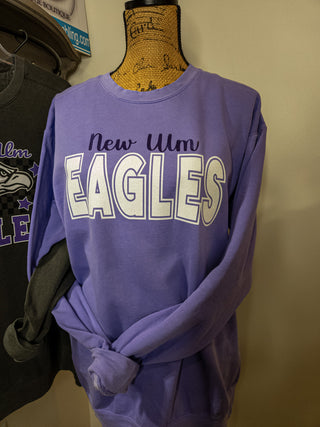 New Ulm Eagles Dyed Violet Crewneck Sweatshirt