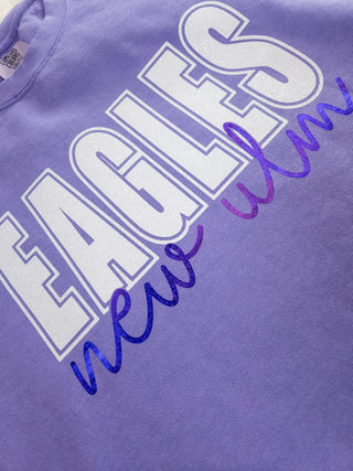 Eagles New Ulm Dyed Violet Crewneck Sweatshirt