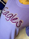 Eagles Rhinestone Violet Dyed Tee
