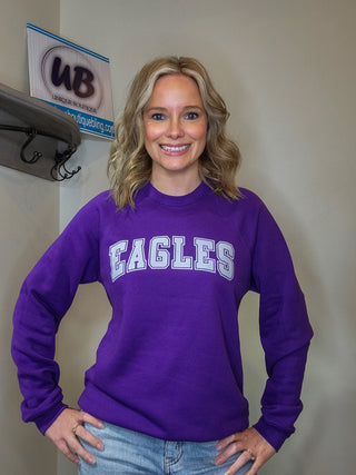 Eagles Athletic Purple Crewneck Sweatshirt