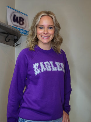 Eagles Athletic Purple Crewneck Sweatshirt