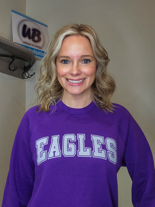 Eagles Athletic Purple Crewneck Sweatshirt