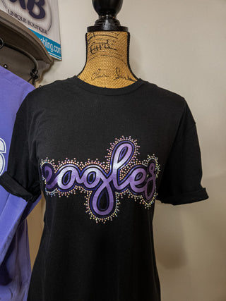 Eagles Rhinestone Black Tee