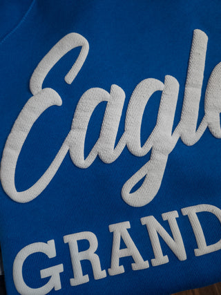 Eagles Grandma Puff Print Blue Crewneck Sweatshirt