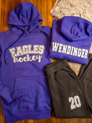 Eagles Hockey Purple Core Fleece Hoodie