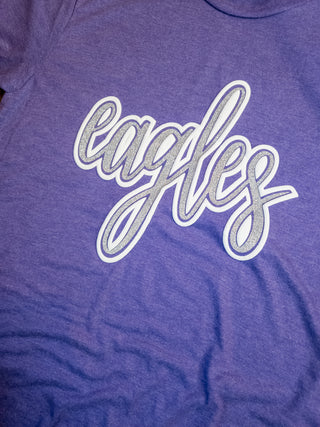 Eagles Puff and Sparkle Heather Purple Tee