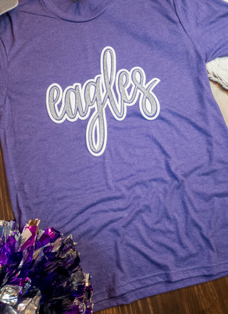 Eagles Puff and Sparkle Heather Purple Tee