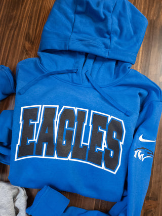 Eagles Knockout IW Blue Nike Hoodie - Black Print