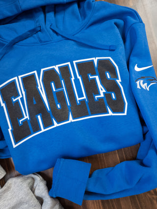 Eagles Knockout IW Blue Nike Hoodie - Black Print