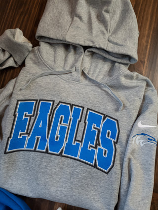 Eagles Knockout IW Gray Nike Hoodie - Blue Print