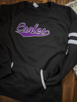 MEDIUM Eagles Varsity Crewneck - Ladies Fit