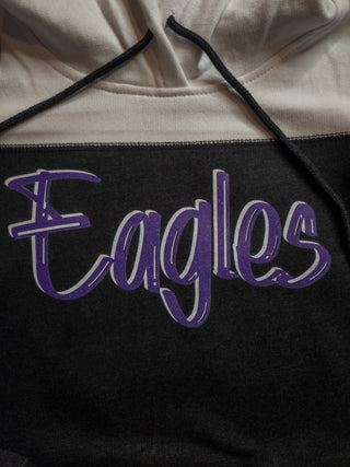 Eagles Heather Black Varsity Hoodie - Ladies Fit