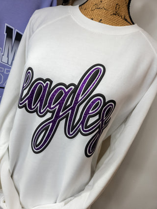 Eagles Sparkle and Puff French Terry Crewneck Sweatshirt