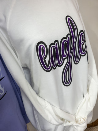 Eagles Sparkle and Puff French Terry Crewneck Sweatshirt